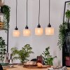 Bassagoda Hanglamp, Hanglamp Natuurlijke kleuren, Zwart, 4-lichts