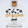 Cando Hanglamp, Hanglamp Natuurlijke kleuren, Zwart, 3-lichts