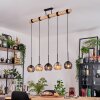 Koyoto Hanglamp, Kogellampje, Hanglamp Natuurlijke kleuren, Zwart, 5-lichts