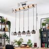 Koyoto Hanglamp, Kogellampje, Hanglamp Natuurlijke kleuren, Zwart, 5-lichts