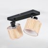 Bongal Plafondlamp, Plafondspot Zwart, 2-lichts