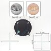 Chehalis Plafondlamp, Kogellampje Amber, Rookkleurig, 4-lichts