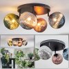 Chehalis Plafondlamp, Kogellampje Blauw, Groen, Koperkleurig, Rookkleurig, 4-lichts