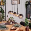 Koyoto Hanglamp, Kogellampje, Hanglamp Natuurlijke kleuren, Zwart, 5-lichts