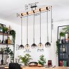 Koyoto Hanglamp, Kogellampje, Hanglamp Natuurlijke kleuren, Zwart, 5-lichts