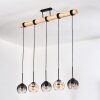 Koyoto Hanglamp, Kogellampje, Hanglamp Natuurlijke kleuren, Zwart, 5-lichts