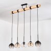 Koyoto Hanglamp, Kogellampje, Hanglamp Natuurlijke kleuren, Zwart, 5-lichts Koyoto Hanglamp, Kogellampje, Hanglamp Natuurlijke kleuren, Zwart, 5-lichts