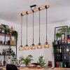 Koyoto Hanglamp, Kogellampje, Hanglamp Natuurlijke kleuren, Zwart, 5-lichts