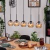 Koyoto Hanglamp, Kogellampje, Hanglamp Natuurlijke kleuren, Zwart, 5-lichts