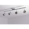 Wofi HOORN Plafondlamp LED Chroom, 4-lichts