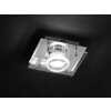 Wofi MOODY Plafondlamp LED Chroom, 1-licht