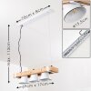 Oksbol Hanglamp Bruin, Hout licht, Wit, 3-lichts