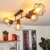 Bardhaman Plafondlamp Zwart, 5-lichts