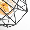 Bardhaman Plafondlamp Zwart, 5-lichts