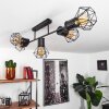 Bardhaman Plafondlamp Zwart, 5-lichts