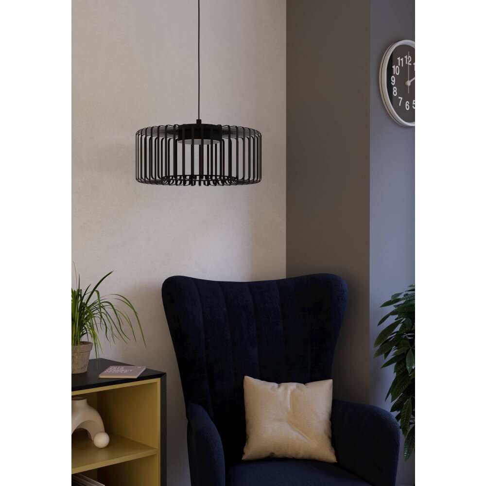 Eglo verlichting GINESTRONE-Z Hanglamp LED Zwart, 1-licht, Kleurwisselaar main product photo