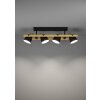 Eglo verlichting HORNWOOD-Z Plafondlamp, Wandlamp LED Bruin, Zwart, 4-lichts, Kleurwisselaar