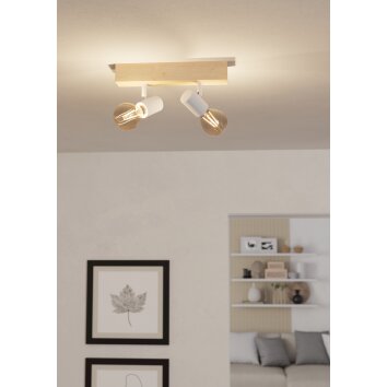 Eglo verlichting EGLO Plafondlamp, Plafondspot Bruin, Wit