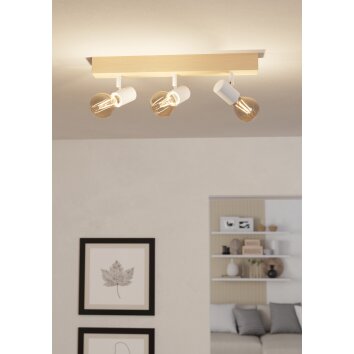 Eglo verlichting EGLO Plafondlamp, Plafondspot Bruin, Wit