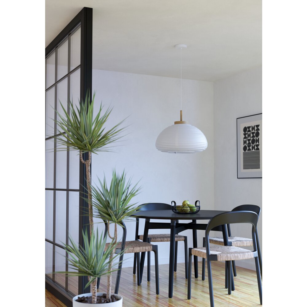 Eglo verlichting SUMMERHILL Hanglamp Bruin, Wit, 1-licht main product photo