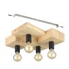 Eglo verlichting HALKIN Plafondlamp Bruin, Zwart, 4-lichts