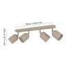 Eglo verlichting TILSTON Plafondlamp, Plafondspot Zandkleurig, 4-lichts
