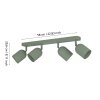Eglo verlichting TILSTON Plafondlamp, Plafondspot Groen, 4-lichts