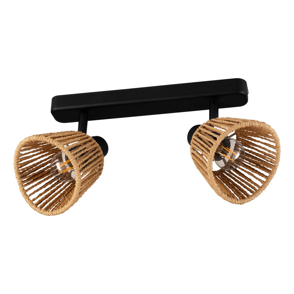 Eglo verlichting KEELBY Plafondlamp, Plafondspot Zwart, 2-lichts main product photo