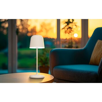 Eglo verlichting MANNERA-S Tafellamp LED Zandkleurig, 1-licht, Afstandsbediening, Kleurwisselaar