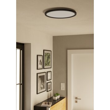 Eglo verlichting ROVITO-R Plafondlamp LED Zwart, Afstandsbediening