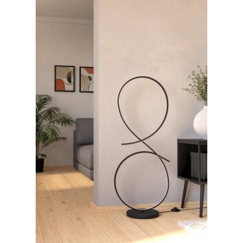Eglo verlichting SERPINS Staande lamp LED Zwart
