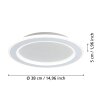 Eglo verlichting MACCHIONI Plafondlamp LED Wit, Afstandsbediening