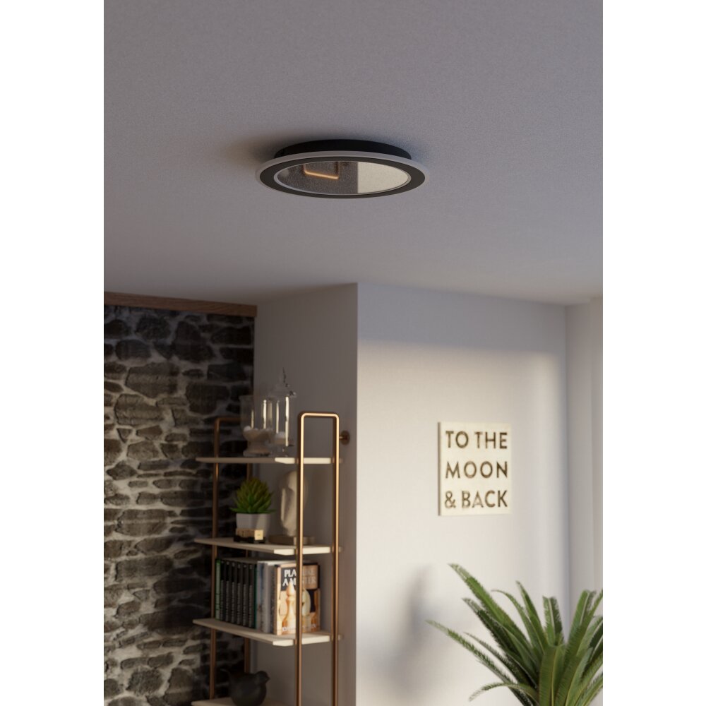 Eglo verlichting MACCHIONI Plafondlamp LED Zwart, Wit, Afstandsbediening main product photo