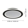 Eglo verlichting MACCHIONI Plafondlamp LED Zwart, Wit, Afstandsbediening