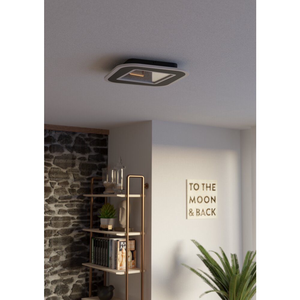 Eglo verlichting MACCHIONI Plafondlamp LED Zwart, Wit, Afstandsbediening main product photo