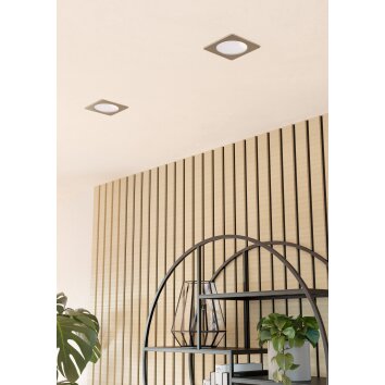 Eglo verlichting EGLO Inbouw armatuur LED Nikkel mat, Kleurwisselaar