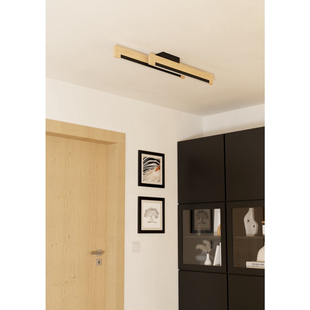 Eglo verlichting CAMACHO Plafondlamp LED Bruin, Zwart main product photo