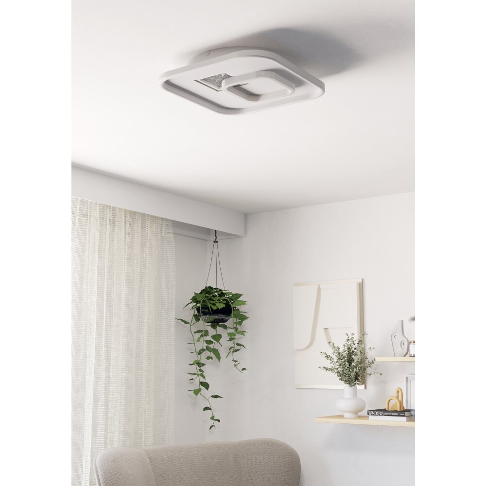 Eglo verlichting TIRIOLO Plafondlamp, Wand- en plafondlamp LED Zilver, Wit main product photo