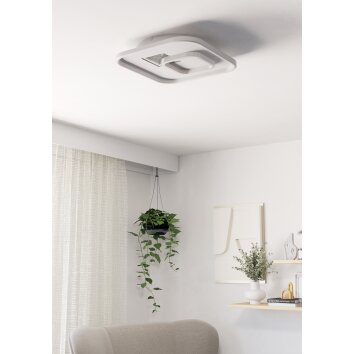 Eglo verlichting TIRIOLO Plafondlamp, Wand- en plafondlamp LED Zilver, Wit