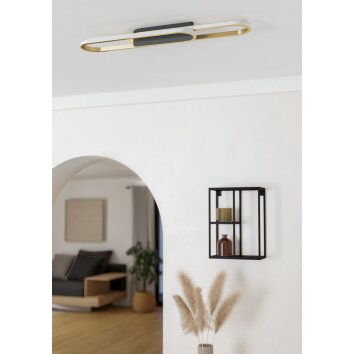 Eglo verlichting CONIVARENA Plafondlamp LED Zwart, Kleurwisselaar Eglo verlichting CONIVARENA Plafondlamp LED Zwart, Kleurwisselaar