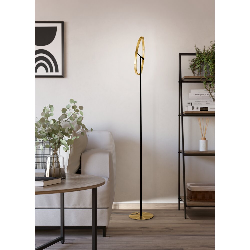 Eglo verlichting CASTELPOTO Staande lamp LED Messing, Zwart main product photo