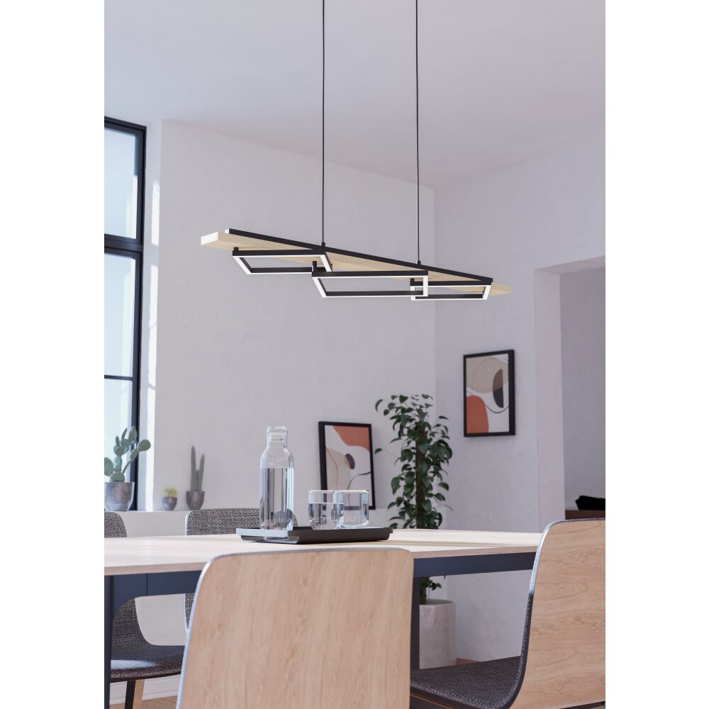 Eglo verlichting BOYAL Hanglamp LED Bruin, Zwart main product photo
