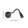 Eglo verlichting EGLO Wandlamp LED Zwart