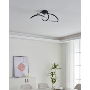 Eglo verlichting CALAROSSA-Z Plafondlamp LED Zwart, Kleurwisselaar