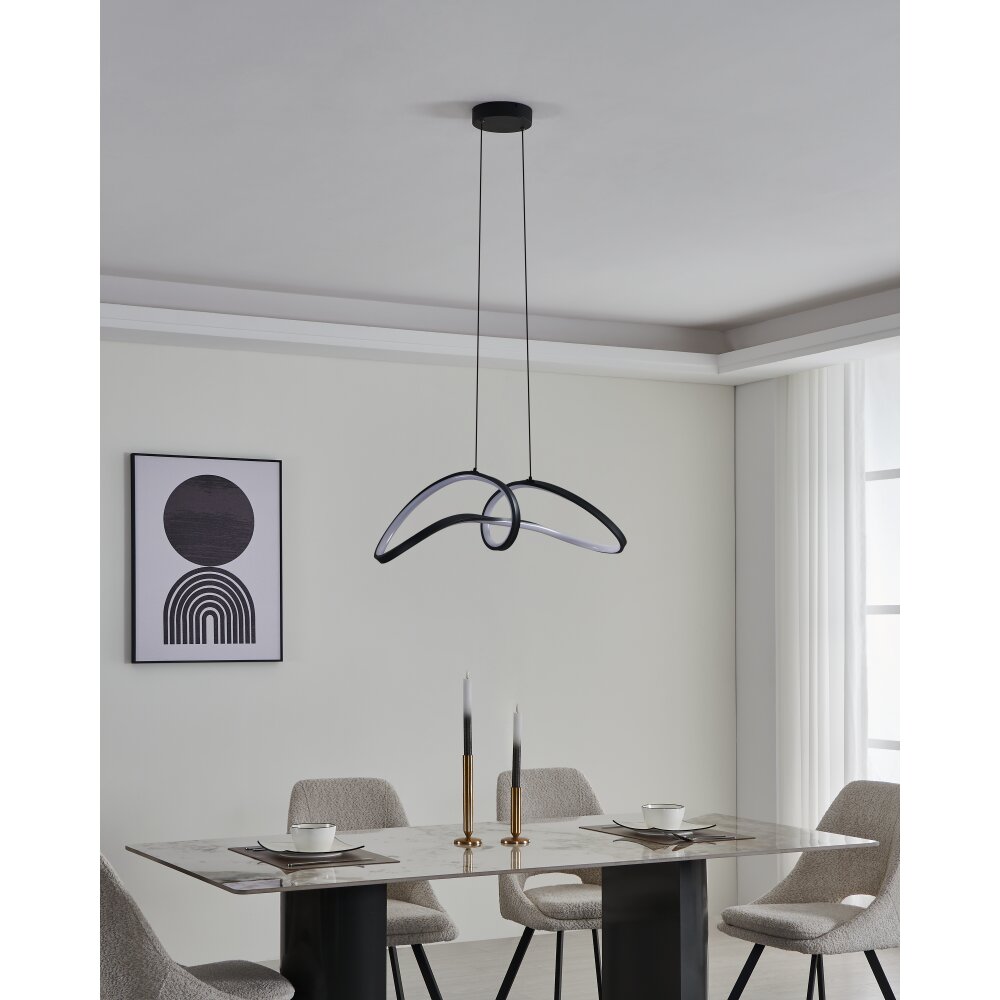 Eglo verlichting CALAROSSA-Z Hanglamp LED Zwart, Kleurwisselaar main product photo