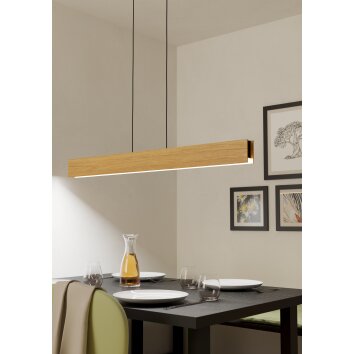 Eglo verlichting ANCHORENA-Z Hanglamp LED Bruin, Zwart, Kleurwisselaar