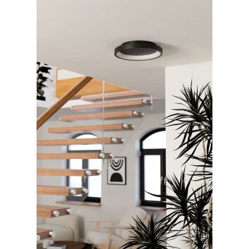 Eglo verlichting LORETELLO-Z Plafondlamp LED Zwart, Kleurwisselaar