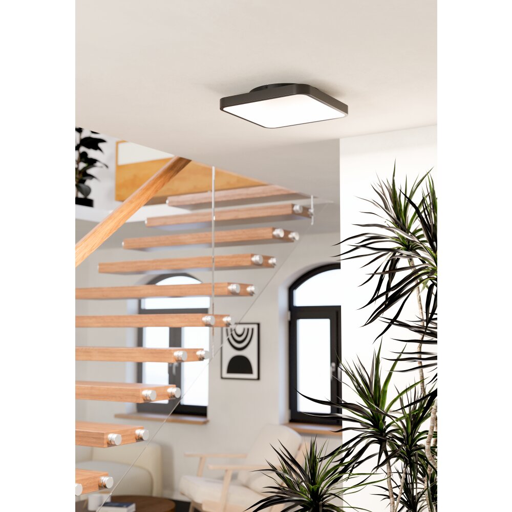 Eglo verlichting LORETELLO-Z Plafondlamp LED Zwart, Kleurwisselaar main product photo