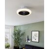 Eglo verlichting mit Plafondventilator met verlichting LED Zwart, Wit, Afstandsbediening