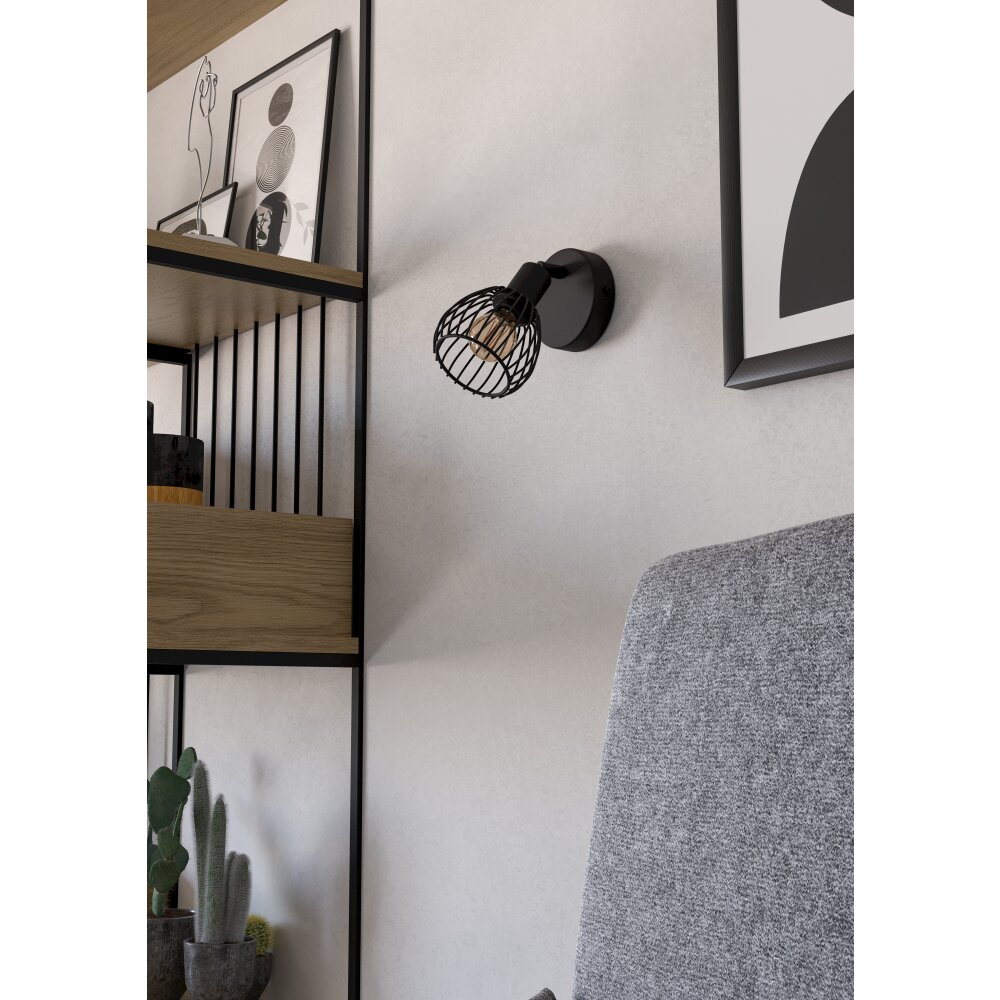 Eglo verlichting SONNINO Plafondspot, Wandlamp Zwart main product photo
